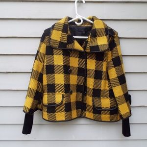 yellow and black checkered jacket